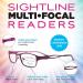 Sightline F205 Narrow Fit Multifocus Progressive Power Reading Glasses - Purple 1.0x | Shop Internationally - Buy Online on GoSupps.com