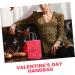 COOLHIYA 10pcs Valentine's Day Tote Reusable Gift Valentines Heart Design Bags Valentine Gift Bags Valentines Bags Valentines Day Gift Bags Candy Bags Delicate Decorations Paper Child 1 count (Pack of 1) As Shown 1 - Buy Online on GoSupps.com