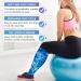 Levsox Oversize Compression Stockings for Men & Women - 15-20 mmHg Knee High Socks for Nurses & Travel - 3 Pair Blue Mix - Buy Online on GoSupps.com