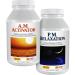 ANDREW LESSMAN A.M. Activator and P.M. Relaxation Kit 30 Capsules of Each  A.M. Activator Promotes Energy and Fat Metabolism While P.M. Relaxation Encourages a Restful Night's Sleep