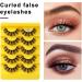 YOXIER Easy to Apply False Eyelashes Natural Look 5 Pairs/set 3d Wispy Curly Fluffy Adhesive Faux Mink Hair Reusable Women Fake Lashes Party Makeup Yellow - Buy Online on GoSupps.com