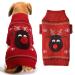Dog sweater Christmas dog turtleneck sweater Christmas pattern knitwear warm pet sweater winter dog coat sweater pet costume (red nitle m) red nit