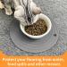 Ptlom Pet Food Mat 2 Pcs - Prevent Food and Water Overflow - Medium & Small Pet Silicone Placemat - 9.5x9.5 Grey - Buy Online on GoSupps.com