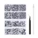 Nibiru 6616pcs Hotfix Rhinestones 5 Mixed Sizes FlatBack Crystal Rhinestones for Crafts Round Glass Gems with Tweezers and Picking Rhinestones Pen(Clear)