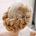 AW BRIDAL Pearl Flower Wedding Hair Comb - Gold Bridal Hair Accessories - Buy Online on GoSupps.com