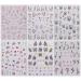 JMEOWIO 6 Sheets 3D Flower Nail Art Stickers - Self-Adhesive Floral Decals for Spring Nail Design & Decoration Accessories - International Shipping Available - Buy Online on GoSupps.com
