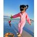 weVSwe Baby Toddler Boy Swimsuit UPF 50+ Sun Protection Rash Guard Swimwear | Pink Stripes | 2 Years - Buy Online on GoSupps.com