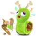 Aeitpet Interactive dog toys with squeaking for large small dogs dog toys intelligence intelligence toys for dog training soft plush snails puppy toys for dental care green_ snail
