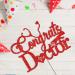 Tenhaisi Red Glitter Congrats Doctor Cake Topper Medical School Doctor Graduation Party Decoration Supplies for Boy Girl College Graduation Cake Decor - Buy Online on GoSupps.com
