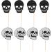 Ercadio 24 Pack Halloween Skull Cupcake Toppers Glitter Skull Cupcake Picks Halloween Horror Skull Cupcake Decors for Halloween Theme Baby Shower Birthday Party Cake Decors Pattern 11 - Buy Online on GoSupps.com