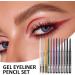 Eyeliner pencil set gel eyeliners - 12 colors waterproof eyeshadow pencils - long-lasting gel pens smudge-proof cosmetics for makeup - Buy Online on GoSupps.com