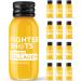 Fighter Shots Ginger + Marine Collagen (12x60ml) | Healthier Skin and Hair | 100% Natural | Perfect Morning/Post Workout Pick Me Up | No Preservatives | Fresh & Fiery Ginger Shots Ginger Collagen