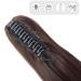 Ponytail Extension with Clip - 18 Heat Resistant Medium Brown Braid - Real Hair Look Smooth & Corrugated Styles - International Shipping Available - Buy Online on GoSupps.com