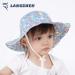 LANGZHEN Beach Sun Protection Hat for Baby Girls | Adjustable Wide Brim Toddler Kids Hat with Chin Strap | Multi-Colored Roses | Ages 2-4 - Buy Online on GoSupps.com