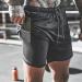 Leidowei Men's 2-in-1 Workout Running Shorts - Medium Black with Zipper Pockets - Buy Online on GoSupps.com
