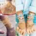 Bilizar 9 Sheets Flash Gold Temporary Tattoos - 110+ Designs Metallic for Women & Adults | Golden Lion, Sun, Moon, Star, Butterfly Glitter Tattoo Sticker | Fake Tattoos for Long-Lasting & Realistic Look - Buy Online on GoSupps.com