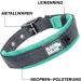 Black Rhino Comfort Collar - Super Soft Neoprene Adjustable Dog Collar for All Breeds | Reflective & Weatherproof | Large Aqua/Gray - Buy Online on GoSupps.com