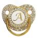 Buy Lightweight Baby Pacifier with Bling - Curved Newborn Pacifier (Letter A) - International Shipping Available - Buy Online on GoSupps.com