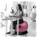 Millenti Exercise Ball Chair 65cm - Yoga Ball Chair with Stability Base Ring Kit & Resistance Bands - Ideal for Home Gym, Pilates, Office, Pregnancy - Pink Ball with Workout Chart - Buy Online on GoSupps.com