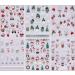 3D Christmas Nail Stickers 6 Sheets 5D Self-Adhesive Embossed Nail Decal Gnome Snowflake Nail Art Decoration Design Supplies - Buy Online on GoSupps.com