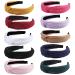 10 Pack Knotted Wide Headbands for Women Girls Cute Fashion Head Wrap in Solid Color Non-slip Hair Accessories for Daily Festival Gifts
