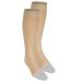 NuVein Medical Compression Stockings 15-20 mmHg Support for Women & Men Knee Length Open Toe Beige Large