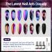 Modelones Cat Eye Gel Nail Polish Set - 6 Pcs 3 Colors - 9D Magnet Black Blue Purple Glitter Holographic with Matte & Glossy Top Coat - Soak Off LED Gel for DIY Nail Art & Manicure - Buy Online on GoSupps.com