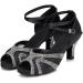 TTdancewear Rhinestones Ballroom Dance Shoes - Women's Latin Salsa Bachata Performance Shoes - Black, 2.5inch Heels - Buy Online on GoSupps.com