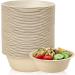 100 Count Durable Biodegradable Leak-Proof Disposable Bowls . Sturdy Plant-Based Gluten Free Compostable Wheatstraw Fiber Container Eco-Friendly Microwavable and Safe for Hot Cold or Pet Foods (16oz/500ml)