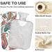 NAANLE 2L Transparent Hot Water Bottle with Paisley Flower Cover | Large Heat Therapy for Menstrual Cramps & Pain Relief - Ideal for Hands & Feet - Buy Online on GoSupps.com