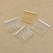 AUEAR 20 Pack Metal Veil Comb Hair Clips - Twist Bridal Wedding Combs - Silver Gold - 10 Teeth - Pack of 20 - Buy Online on GoSupps.com