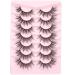 Geeneiya Wispy Mink Lashes Multipack - 7 Pairs 18mm Long Strip Lashes for Natural Volume & Fluffy False Eyelashes with Cat Eye Fairy Look - Buy Online on GoSupps.com
