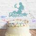 Cakeshop Cake Decoration Pack | Mermaid Happy Birthday Premium Double Sided Glitter Card Cake Topper & 25g Party Pack of Cake Sugar Sprinkles | Custom Name & Age Cake Decorations (Baby Blue) Non-Prime Glitter Card: Baby Blue - Buy Online on GoSupps.com