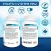 NAC Supplement 600 mg N-Acetyl-L-Cysteine 200 Veggie Capsules. Promotes Glutathione Synthesis. - Buy Online on GoSupps.com