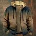 Hanxiulin Oversized Warm Plush Jacket for Men | Winter Hooded Fleece Coat - Lightweight & Stylish Khaki L - Buy Online on GoSupps.com