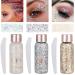 Body glitter gel glitter liquid face body glitter gel festival glitter mermaid sequins chunky glitter liquid face hair make-up long loading sparkling with 1 spoon white+silver+champagne gold