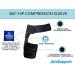 AireSupport Hip Brace and Thigh Compression Sleeve with Ice/Heat Pack - Men & Women - Groin, Hip, Leg Muscle Support - Buy Online on GoSupps.com