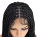 Bismanhair 360 Full Lace Box Braid Wig for Black Women with Baby Hair - Synthetic Handmade Cornrow Wig Lightweight Heat Resistant Twist Braids - Natural Black - Buy Online on GoSupps.com