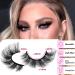 Yawamica 16mm Fluffy Mink Lashes - Natural Full Volume Cat Eye False Eyelashes (9 Pairs) - Buy Online on GoSupps.com