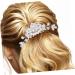 Beaupretty Bride Wedding Hair Comb bangs flower hair side hair bridal side hair clip pearl bridal side combs bride bride headdress bridesmaid Bar mitzvah wedding Flower Side Comb - Buy Online on GoSupps.com