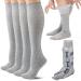 Shihanee 5 Pairs Seamless Sensitivity Socks for Adult over The Calf Sensory Friendly Socks medical boot sock Walking Boot Sock Liner for Orthopedic Boot