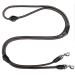 Leite -green adjustable dog leash 3m - robust nylon double linen for medium -sized to large dogs 200kg traction 2 carabiners - Braun OAK Bark 3 m x 1.1 cm