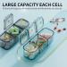 Large Capacity 21 Cells Pill Organizer Waterproof 3x Daily Case for Travel & Everyday Use | Removable 21 Days Pill Storage (Blue - Buy Online on GoSupps.com