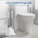Hideaway Toilet Plunger Bowl Brush Combo Set with Holder - Elegant Scrubber Cleaner Caddy for Bathroom - White - Buy Online on GoSupps.com