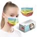 HARD 100 pieces Disposable Face Masks | Made in Germany | Type IIR & CE certified | Breathable Triple Layer - Filtration 99 78% | Elastic Earloops | Mouth Cover - SMALL SIZE - Rainbow Classic 100 pieces small size (14 5 cm x 9 5 cm) Rainbow Classic