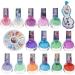 Disney Frozen Non-Toxic Peel-Off Nail Polish Set for Girls - 18 Pcs with Shimmery Colors, Nail Gems - Perfect for Parties & Makeovers - Buy Online on GoSupps.com