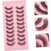 Baluue 10 Pairs False Eyelashes Eyelash Fluffy Eyelashes Extensions Lash Extensions Lashes Full False Eyelashes False Eyelashes Makeup False Eyelashes Imitation - Buy Online on GoSupps.com