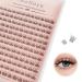 Wispy Cluster Lashes 144 Pcs 10mm Natural Individual Eyelashes Wispy D Curl DIY Cluster Eyelash Extensions Super Thin Band Eyelashes (QF-10mm-D)