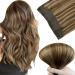 Easyouth Highlight Brown Wire Hair Extensions Brown and Honey Blonde Wire Human Hair 16 Inch 80g Invisible Wire Extensions Brown Highlight Secret Hair 16 Inch 1-Wire #4P27