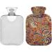 Naanle Vintage Paisley Hot Water Bottle | 1L Transparent Heat Bottle for Pain Relief & Therapy - Buy Online on GoSupps.com